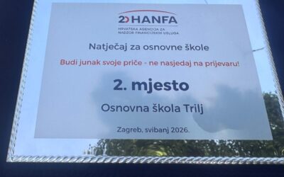 2. mjesto za slikovnicu „Čuvarica novčića“ na nacionalnom natječaju HANFA-e